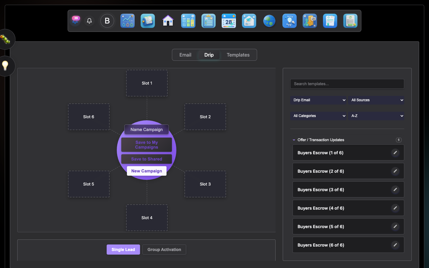 Drip Campaign Builder