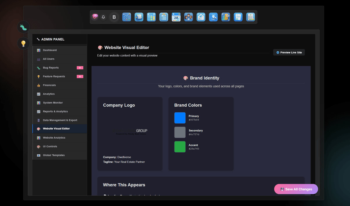 Website Visual Editor