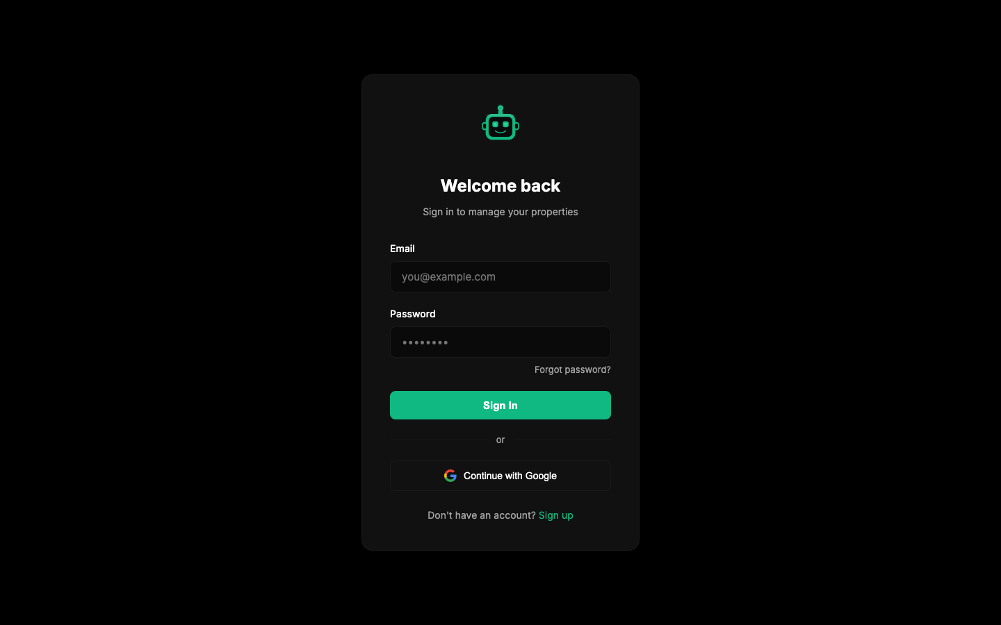 Host Dashboard Login